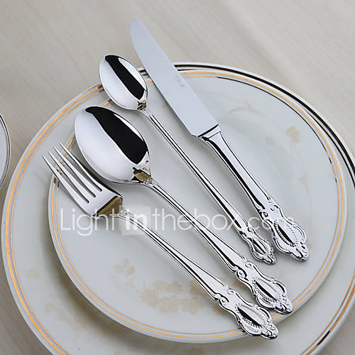 Image de Acier inoxydable 304 Fourchette de table / Couteau de table / Petite cuillÃ¨re / CuillÃ¨re Ã  spÃ©cialitÃ© CuillÃ¨res / Fourchettes / Couteaux4