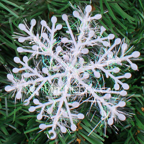 Image de 30pcs dÃ©corations de NoÃ«l flocons de neige en plastique 11cm enroulement