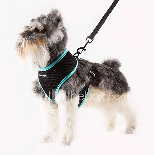 Cat / Dog Harness Adjustable/Retractable / Breathable Solid Green