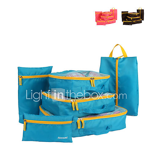 Image de 6 jeux Sac de Voyage Organisateur de Bagage Cubes de Rangement Rangement de Voyage Multifonction Grande CapacitÃ© pour VÃªtements Tissu en