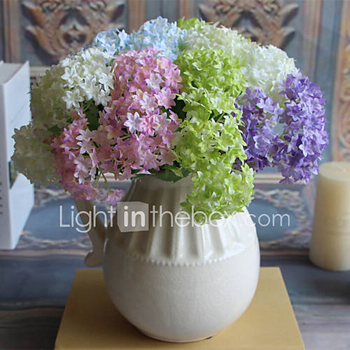 Image de 3 Une succursale Soie Hortensias Fleur de Table Fleurs artificielles 32CM