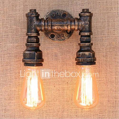 Image de ac 220v-240v 40w e27 nostalgie bg820-2 tuyau d'eau simple, lampe dÃ©corative petite paroi murale