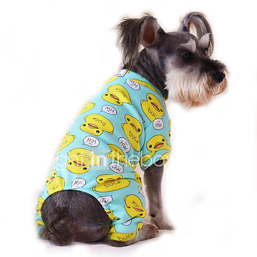 Image de Chat Chien Combinaison-pantalon Pyjamas VÃªtements pour Chien Hiver Printemps/Automne Dessin-AnimÃ© Mignon DÃ©contractÃ© / QuotidienJaune