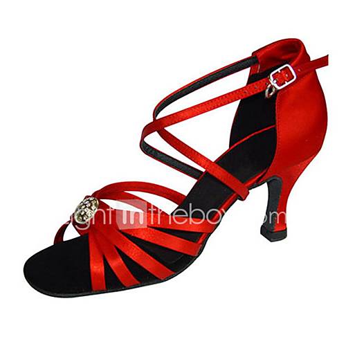 Customizable Women's Ballroom Latin Dance Shoes Satin Jazz / Swing