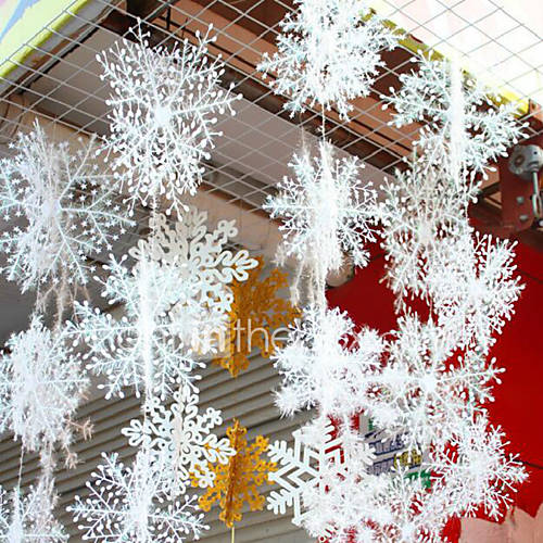 Image de 6pcs / 1set flocons de neige en trois dimensions sur l'enroulement chaÃ®ne Ã  neige stÃ©rÃ©o