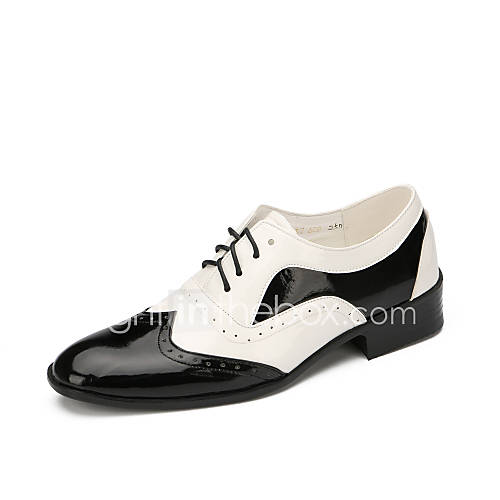Image de Chaussures de danse(Noir) -Personnalisables-Talon Bas-Cuir-Moderne