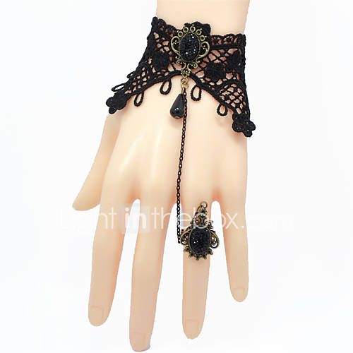 Image de Bijoux Gothique Bague RÃ©tro Accessoires Lolita Bracelet Bague Lace Pour Dentelle Gemmes artificielles
