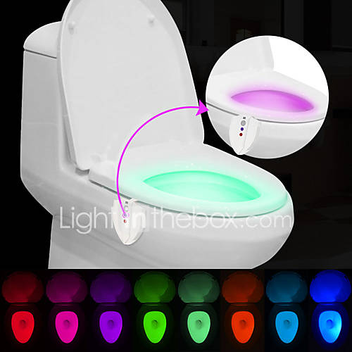 Image de brelong amÃ©liorÃ© uv Ã©tanche capteur de lumiÃ¨re StÃ©rilisation changement de couleur d'origine humaine toilettes lumiÃ¨re