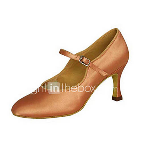 Image de Chaussures de danse(Noir Blanc Kaki Amande) -Personnalisables-Talon PersonnalisÃ©-Satin-Latine Jazz Moderne Salsa Chaussures de Swing