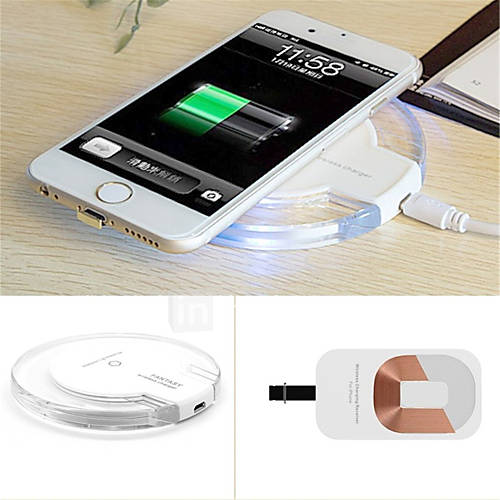 Image de chargeur de puissance sans fil pad qi charge pour samsung galaxy s6 / edge / nexus 4 g3 g4 rÃ©cepteur kit pour iPhone 5 / 5s / 6 / 6plus