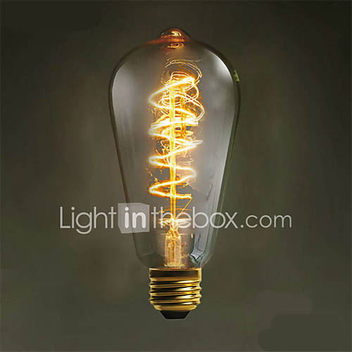 Image de 38W E26/E27 Ampoules Ã  Filament LED ST64 1 COB 500 lm Blanc Chaud 3000-3500K K DÃ©corative AC 100-240 V