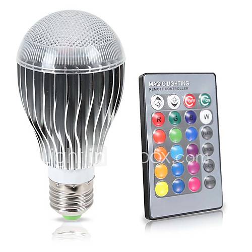 Image de 8W E26/E27 Ampoules Globe LED A70 1 COB 850 lm RVB K A dÃ©tecteur Capteur infrarouge ImpermÃ©able IntensitÃ© RÃ©glable CommandÃ©e Ã  Distance
