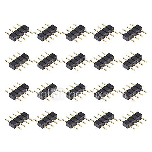 Image de 20pcs 4 broches connecteur mÃ¢le connecteur pour 3528 5050 smd rgb a menÃ© l'Ã©clairage de la bande