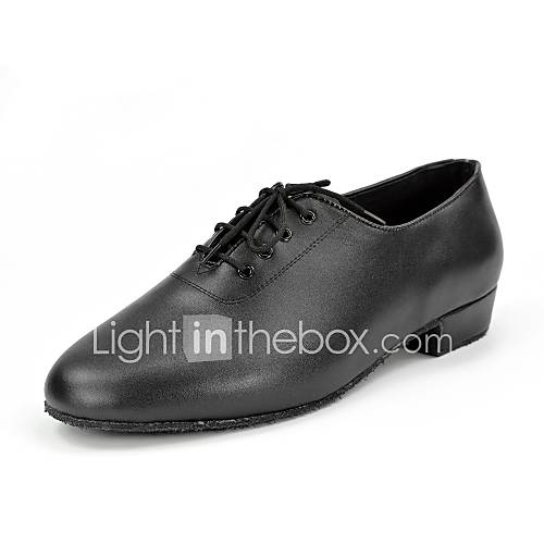 Image de Chaussures de danse(Noir) -Non Personnalisables-Talon Plat-Cuir-Jazz Baskets de Danse Modernes Salsa Chaussures de Swing