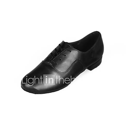 Image de Chaussures de danse(Noir) -Personnalisables-Talon Bas-Similicuir SynthÃ©tique-Latines