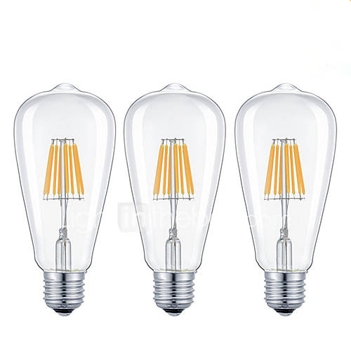 Image de 7W E26/E27 Ampoules Ã  Filament LED ST64 8 COB 720 lm Blanc Chaud Blanc Froid 2200/6500 K IntensitÃ© RÃ©glable AC 100-240 AC 110-130 V