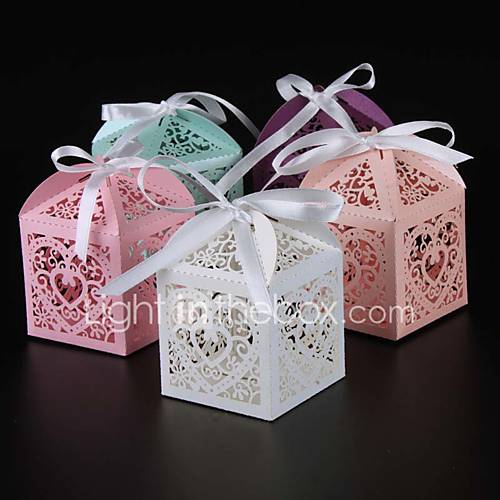 Image de 25 PiÃ¨ce / Set Titulaire de Faveur-Rectangulaire Papier nacre BoÃ®tes Ã  cadeaux Non personnalisÃ©