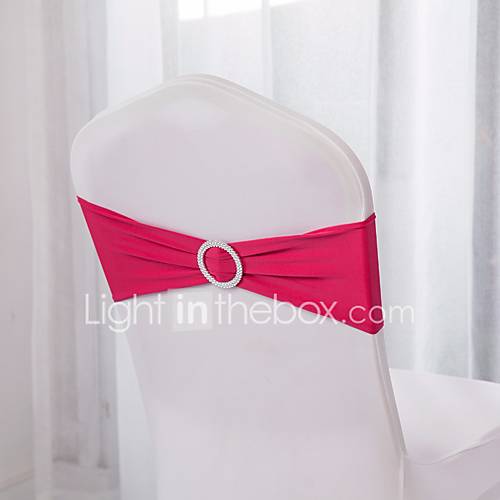 Image de 10pcs bandes de chaise spandex spandex chaise bandes de chaise ceinture stretch lycra avec une dÃ©coration boucle de mariage