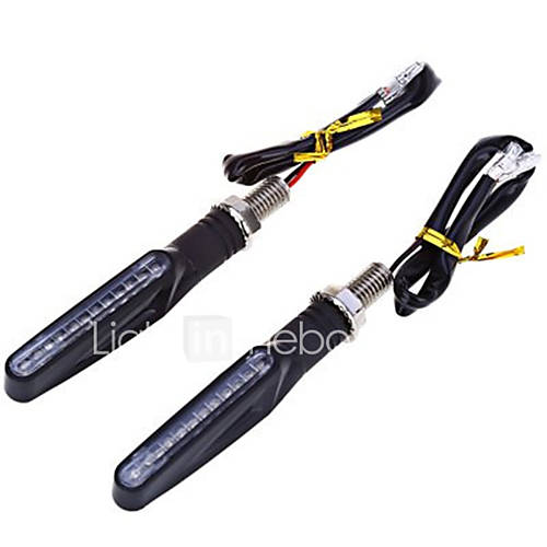 Image de 2 12v pcs moto modifiÃ©e 0.5-20w accessoires mot conduit feux clignotants lentille transparente abs coque en plastique impermÃ©able Ã  l'eau