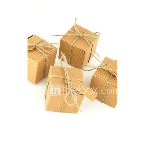 Image de 50 PiÃ¨ce / Set Titulaire de Faveur-Cubique Papier durci BoÃ®tes Ã  cadeaux Non personnalisÃ©