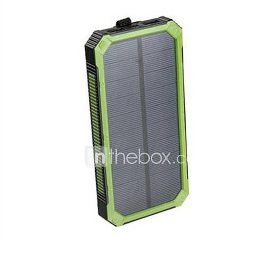 Image de banque de puissance de batterie externe 5V 2.0A #A Chargeur de batterie Lampe Torche Sorties Multiples Charge Solaire ImpermÃ©able Antichoc