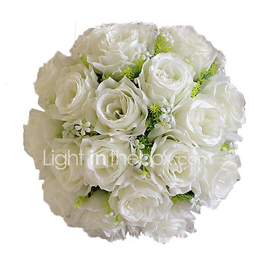 Image de 1 Une succursale Polyester Roses Fleur de Table Fleurs artificielles 303035