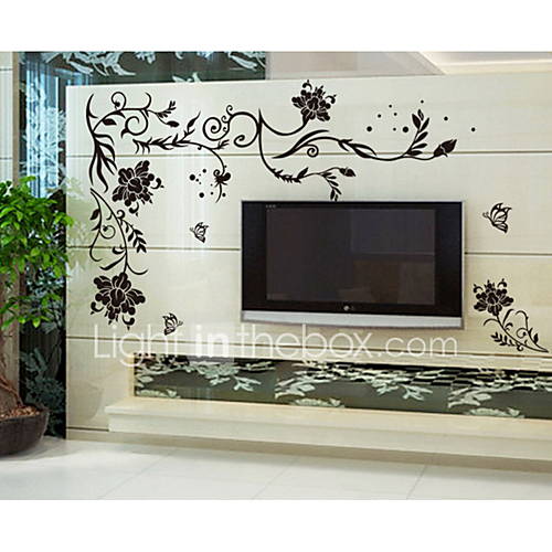 Image de Botanique Romance Mode Floral Paysage Fantaisie Stickers muraux Autocollants avion Autocollants muraux dÃ©coratifs,Vinyle MatÃ©riel Amovible