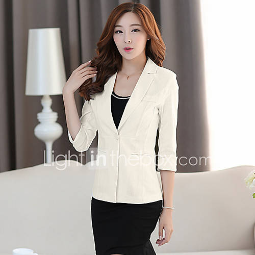 Image de Blazer Femme,ImprimÃ© Travail simple Printemps Automne Manche Longues Col Arrondi Normal Others