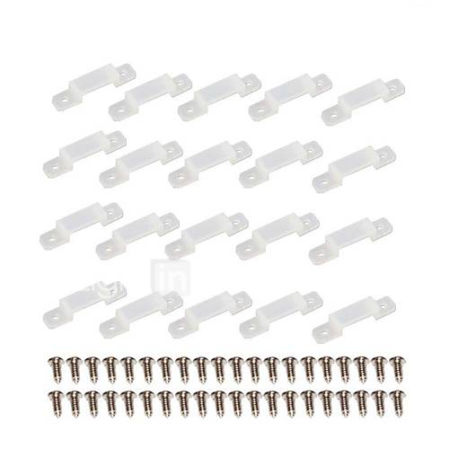 Image de 20 lots de supports de fixation Ã  bande avec 40 vis pour smd5050 5630 3528 2835 lumiÃ¨res Ã  bande led