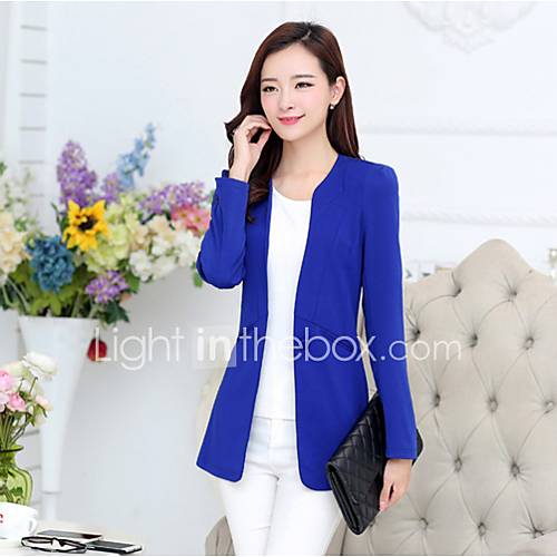 Image de Blazer Femme,ImprimÃ© Travail simple Printemps Automne Manche Longues Col Arrondi Long Others