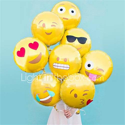 Image de 8 pcs / set ballon emoji 18 ballon feuille pouces maison de dÃ©coration ballons bulle partie chaude