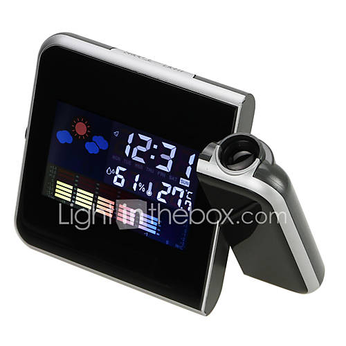 Image de Ã‰lectronique numÃ©rique lcd bureau rÃ©veil minuteur projecteur projecteur thermomÃ¨tre humiditÃ© mÃ©tÃ©orologie station mÃ©tÃ©o snooze calendrier