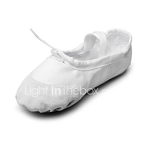Image de Chaussures de danse(Blanc Noir Beige Rouge Rose) -Non Personnalisables-Talon Plat-Satin-Ballet