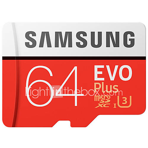 Image de Carte mÃ©moire samsung 64gb carte micro tf carte mÃ©moire uhs-i u3 classe10 evo plus 100mb / s