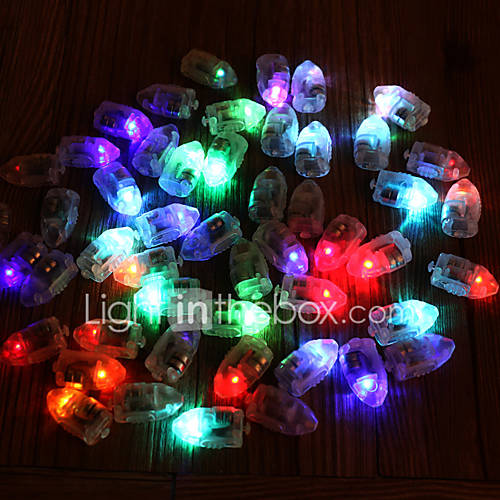 Image de 50pcs / set led rgb flash lampes ballon lumiÃ¨res pour papier lanterne ballon lumiÃ¨re multicolore blanc bleu mariage mariage dÃ©coration
