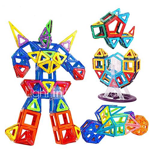 Image de Blocs de Construction Jouet Educatif blocs magnÃ©tiques Voitures de jouet Jouets CarrÃ© Circulaire Triangle 3D Cadeau Enfant GarÃ§ons 168