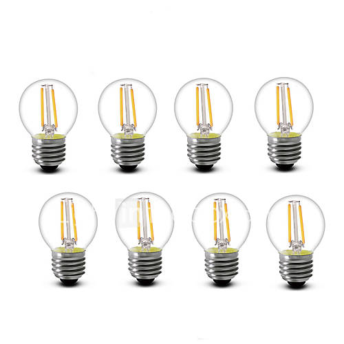 Image de 2W E14 E27 Ampoules Ã  Filament LED G45 2 COB 200 lm Blanc Chaud 2700 K DÃ©corative AC220 AC230 AC240 V