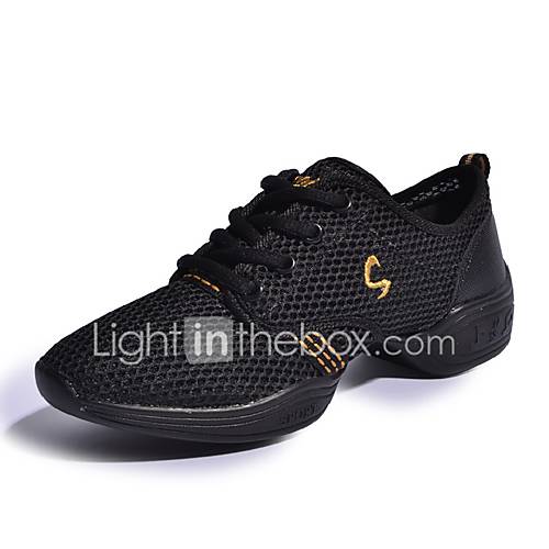 Image de Chaussures de danse(Blanc Fuchsia Rose/Noir Noir et Or) -Non Personnalisables-Talon Bas-Cuir SynthÃ©tique-Baskets de Danse