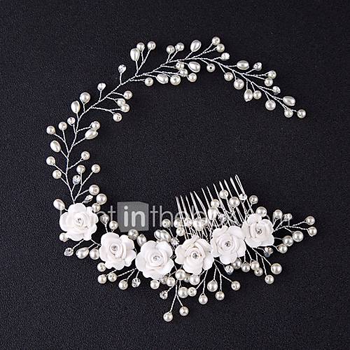 Image de Casque Tiare Peigne Fleurs 1 PiÃ¨ce