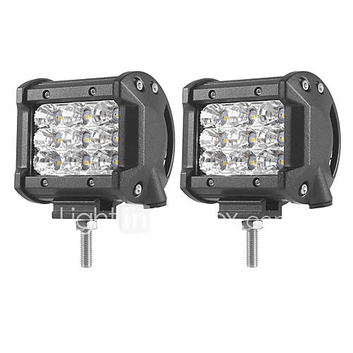 Image de 2pcs 27w-row inondation spot del fascio conduit barre de lumiÃ¨re de travail hors route conduit conduit lampada 12 v 24 v par camion suv