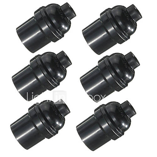 Image de 6 pcs bakelite socket e26 / e27 lampes Ã  bille vintage edison plafond rÃ©tro lampe suspension sans interrupteur