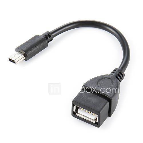 Image de B-340 Mini USB OTG Homme Ã  l'adaptateur USB femelle (noir)