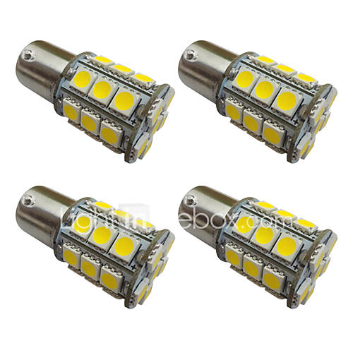 Image de 4pcs 1156 ba15s / bay15d 1157 3w ampoule de voiture led 27 smd 5050 lumiÃ¨re de queue / frein / tour / stop lumiÃ¨re dc 12v blanc / blanc