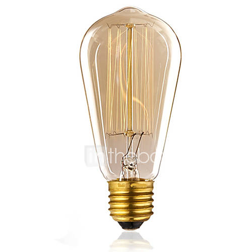 Image de 60w e27 ST58 cru ampoule edison lampe lumiÃ¨re 2700k reto incandescence filement de tungstÃ¨ne pour l'hÃ´tel (220-240V)