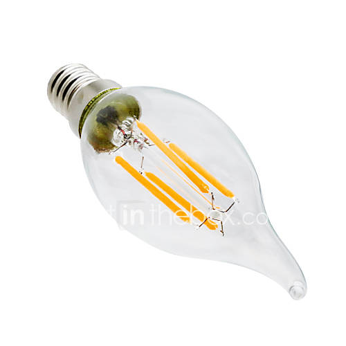 Image de 4W E14 Ampoules Bougies LED CA35 4 COB 300-400 lm Blanc Chaud 2800-3200 K IntensitÃ© RÃ©glable DÃ©corative AC 100-240 V