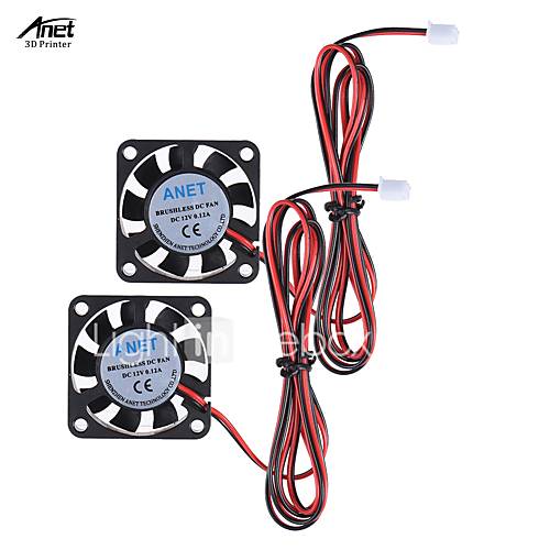 Image de Anet 40x40x10mm dc 12v ventilateur de refroidissement sans balai 2 fils pour imprimante 3d