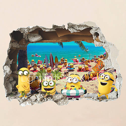 Image de Animaux Paysage 3D Stickers muraux Autocollants avion Autocollants muraux 3D Autocollants muraux dÃ©coratifs 3D MatÃ©rielDÃ©coration