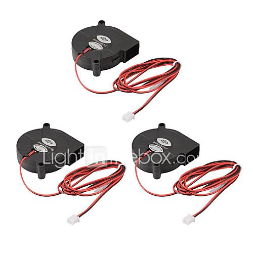 Image de 3pcs brushless dc 12v 0.18a 5015 ventilateur de refroidissement ventilateur ventilateur turbo 50x50x15mm 2 broches pour ordinateur