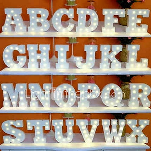 Image de 26 lettres alphabet nuit led lampe dÃ©coration murale pour enfants dÃ©coration de mariage de chambre