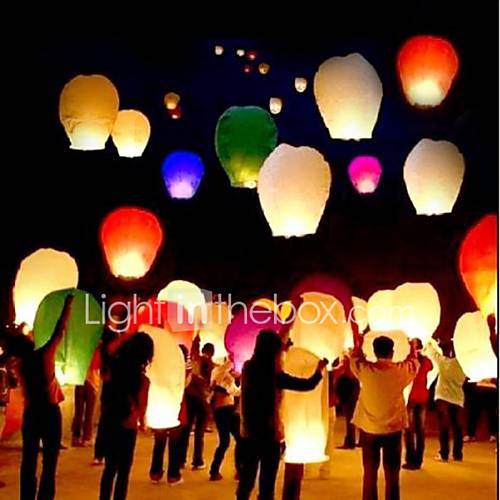 Image de 10pcs / set multi couleur haute qualitÃ© lanterne chinoise feu ciel mouche lampe Ã  bougie pour anniversaire fÃªte de mariage lanterne lampe